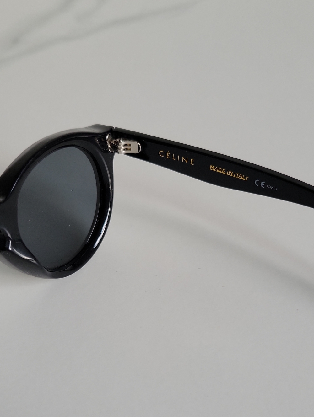 Celine CL41370S Classic Round Black Sunglasses - Picture 8 of 13